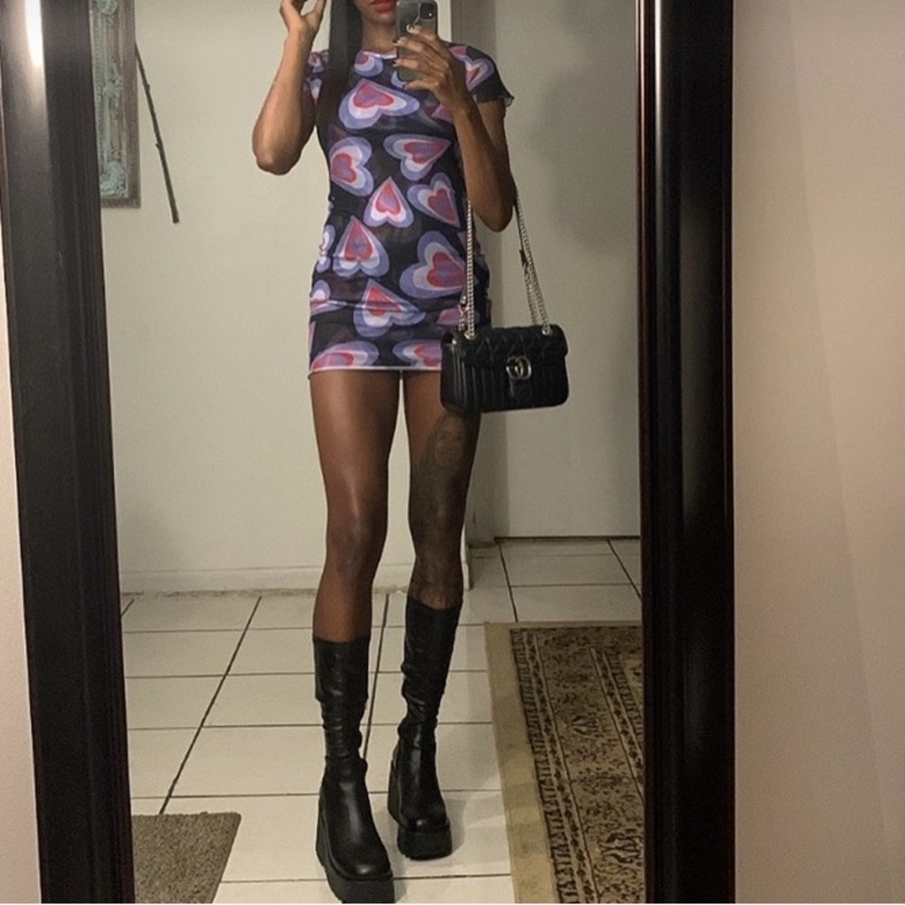 Steve Madden Black Platform Wedge Knee Boots - Picture 4 of 16